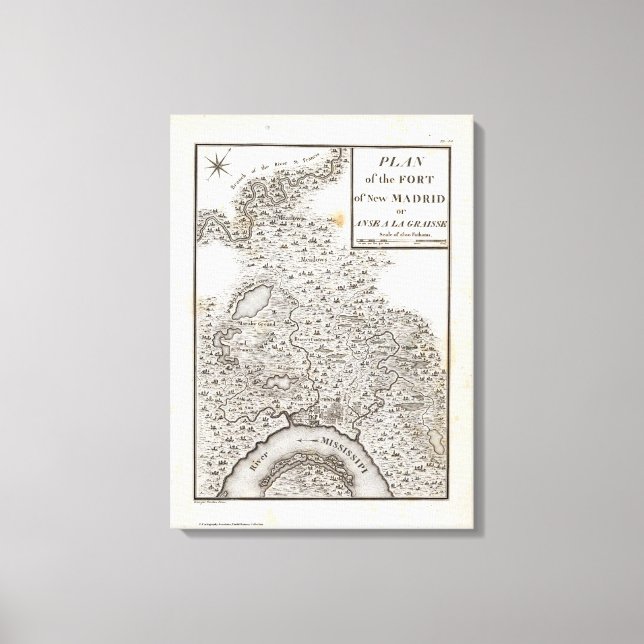 Toile Plan du Fort du New Madrid (Recto)