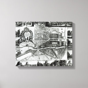 Toile Plan du jardin et vue des Chambres chez Chisw