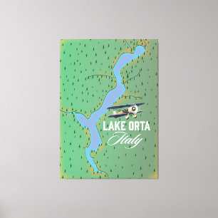 Toile Plan du lac d'Orta Italie