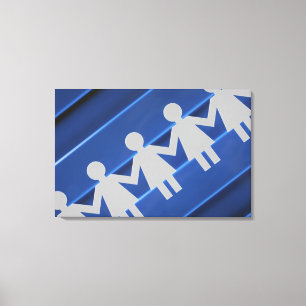 Toile Plan rapproché des poupées à chaînes de papier