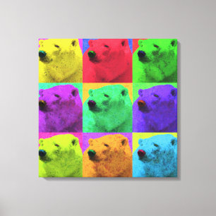 Toile Plan rapproché grunge d'ours blanc de Popart d'ar