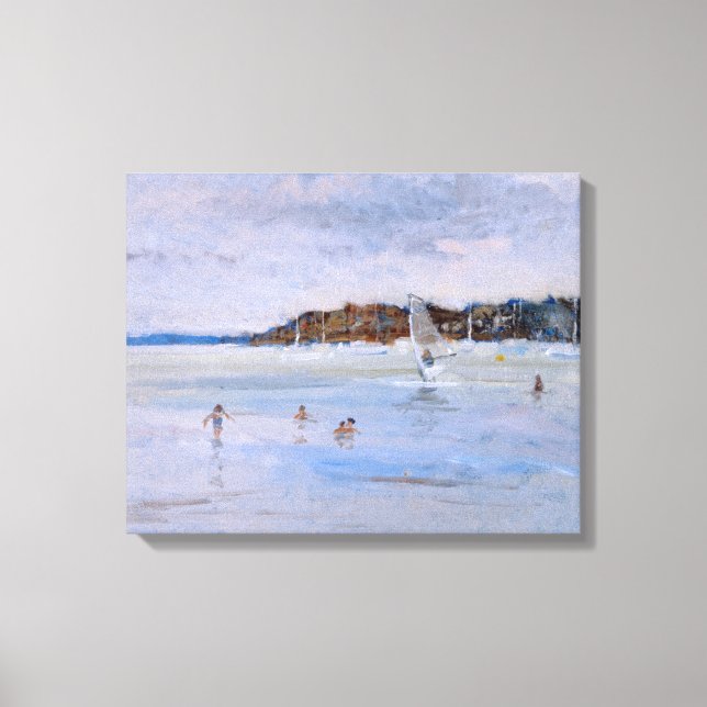 Toile Planche à voile et baigneurs (Recto)