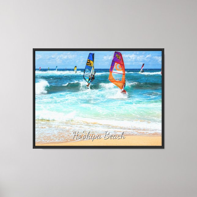 Toile Planches à voile de la plage Ho'okipa (Recto)