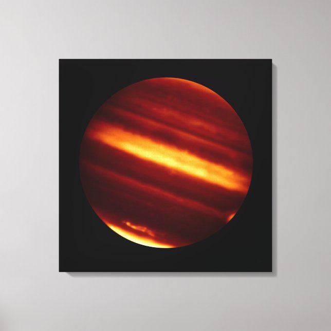 Toile Planète Jupiter en lumière infrarouge (Recto)