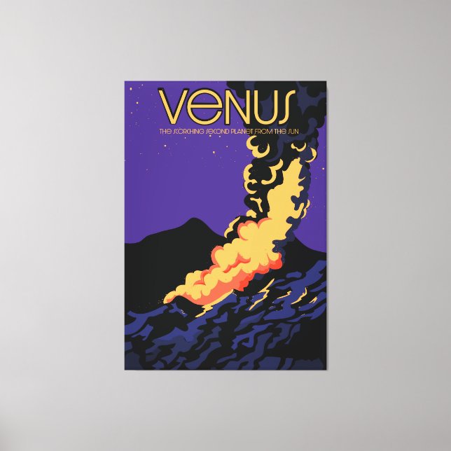 Toile Planète Vénus espace art (Recto)