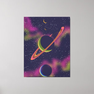 Toile Planètes et Étoiles