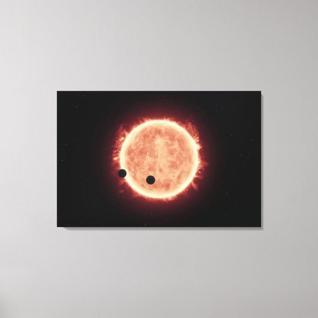 Toile Planètes Transitant Red Nwarf Star Dans Trappist-1 (Recto)