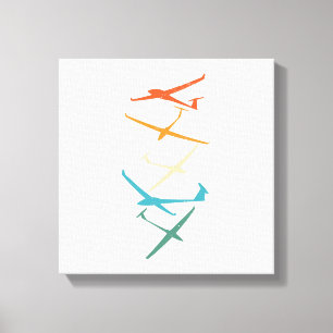 Toile Planeurs   Thermaux du pilote de planeur qui s'env