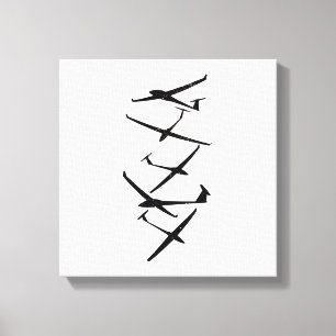 Toile Planeurs   Thermaux du pilote de planeur qui s'env