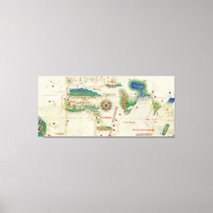 Toile Planisphere 1502 de Cantino