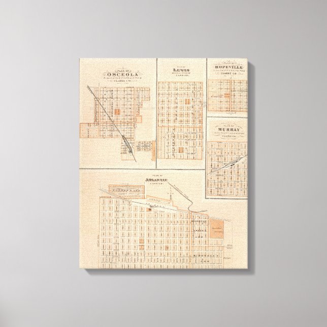 Toile Plans de Atlantic, Osceola, Lewis (Recto)