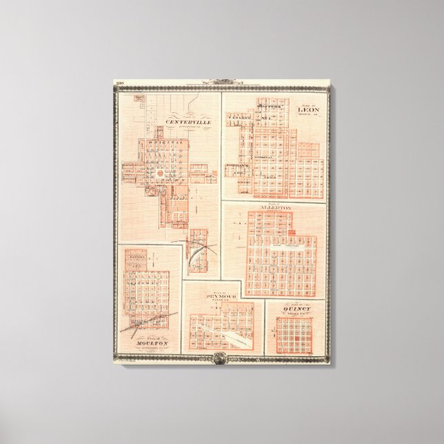 Toile Plans de Centerville, Leon, Moulton (Recto)