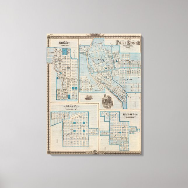 Toile Plans de Fort Dodge, Humboldt (Recto)