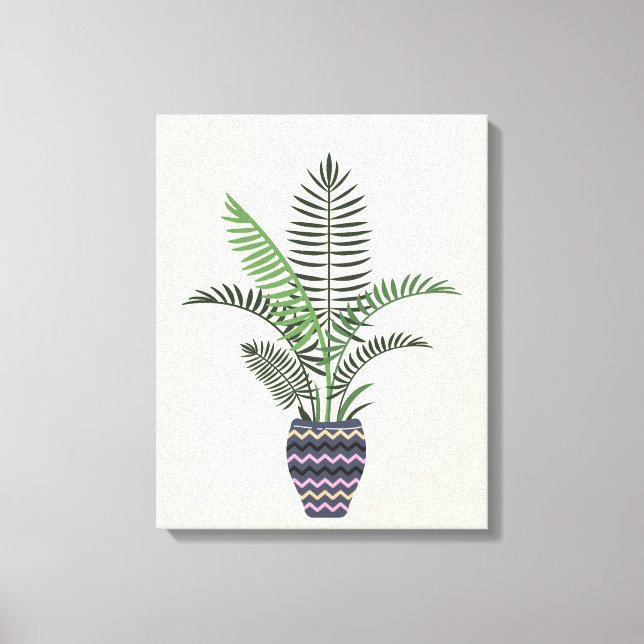 Toile Plante dans Vase décorative (Recto)