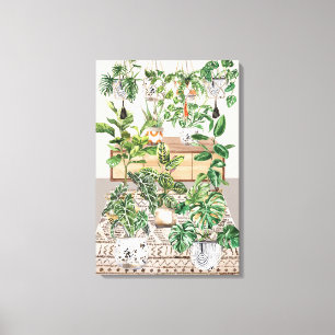 Toile Plantes tropicales à l'aquarelle