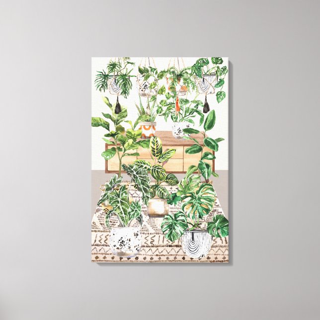 Toile Plantes tropicales à l'aquarelle (Recto)