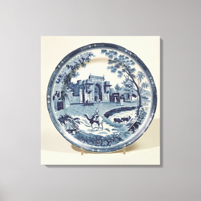 Toile Plaque bleue et blanche, vers 1815 (Recto)
