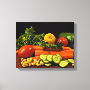 Toile Plaque de salade de légumes