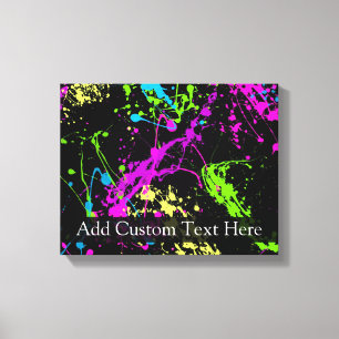 Toile Plaque noire/néon personnalisée