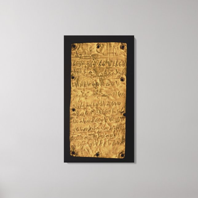 Toile Plaque or avec inscription phénicienne, de Père No (Recto)