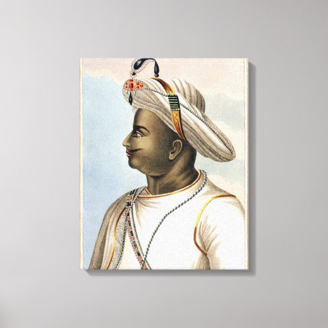 Toile Plaque Tippoo Sultan (1749-99) de 'Picturesque Sc (Recto)