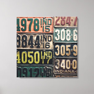 Toile Plaques de licence vintages