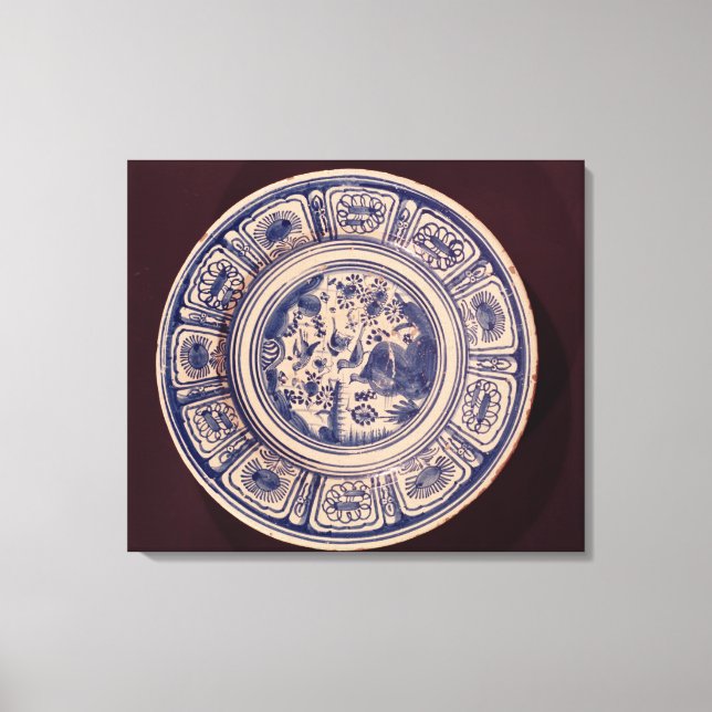 Toile Plat bleu, dérivé d'une Ming Export tardive (Recto)