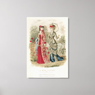 Toile Plat de mode montrant des casquettes et des robes