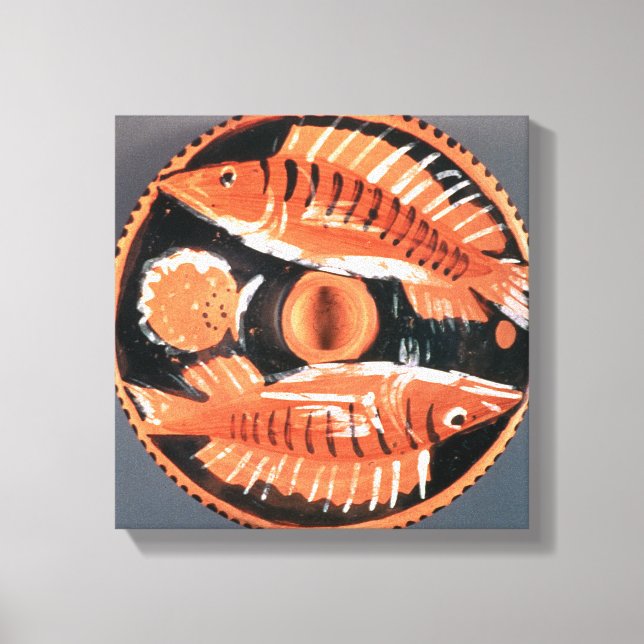 Toile Plate depicting two fish, 350 BC (ceramic) (Recto)
