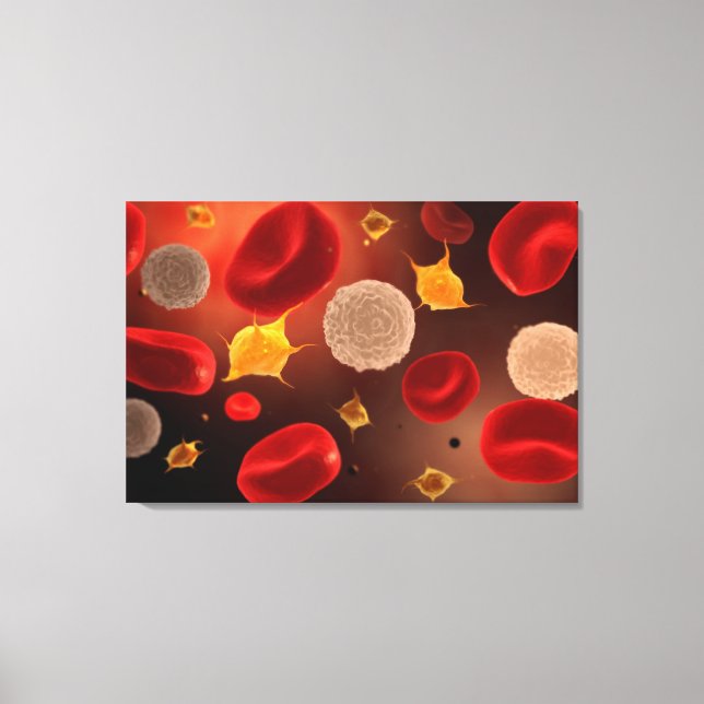 Toile Platelets Avec Cellules De Sang Rouge 2 (Recto)