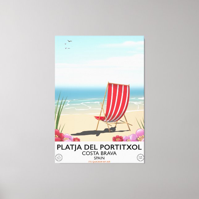 Toile Platja del Portitxol, Costa Brava, Espagne (Recto)