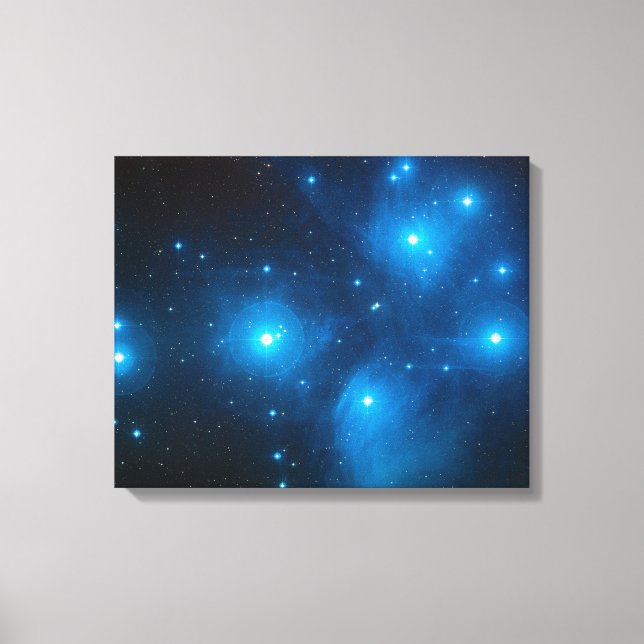 Toile Pléiades Astro Oujda asterisme étoile bleu (Recto)