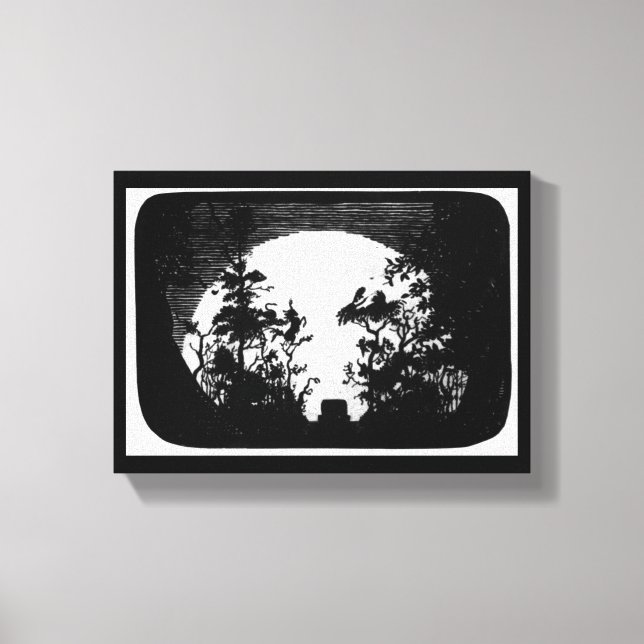 Toile Pleine lune au-dessus du cimetière — (Recto)