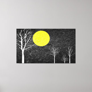 Toile Pleine lune de nuit | Peinture Abstraite 2