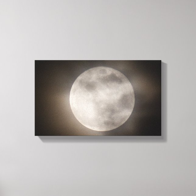Toile Pleine lune partiellement nuageuse, Ohio (Recto)
