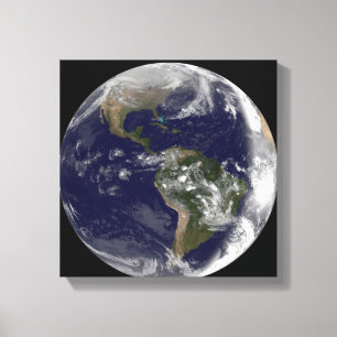 Toile Pleine Terre montrant l'Amérique du Nord et l'Amer