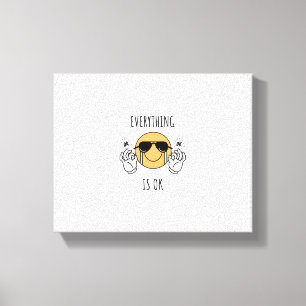 Toile pleurer émoticônes avec un visage heureux