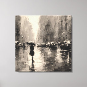 Toile Pluie D'Été Dans La Ville