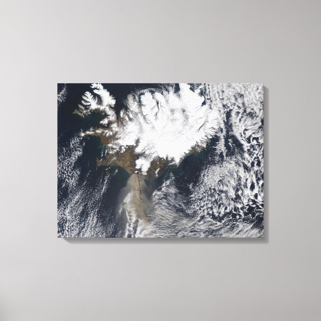 Toile Plume de cendres du volcan Eyjafjallajokull, islan (Recto)