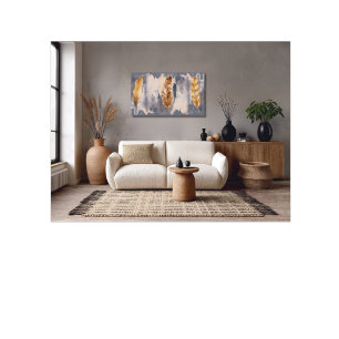 Toile Plumes Brown grises Aquarelle Imprimer