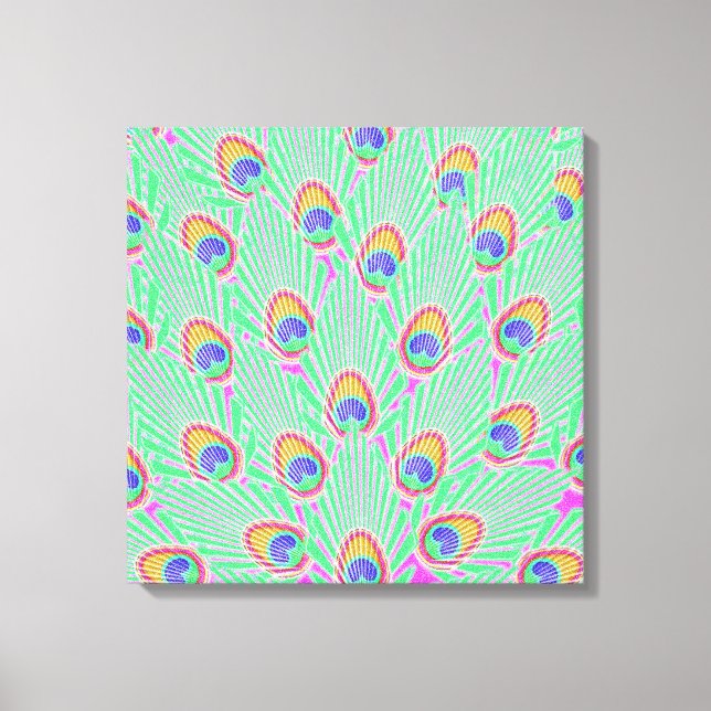 Toile Plumes de paon Abstraites (Recto)