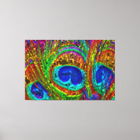 Plumes de paon en verre d'art 1