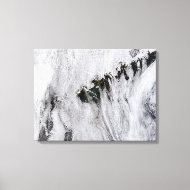 Toile Plumes du volcan Okmok, îles Aléoutiennes (Recto)