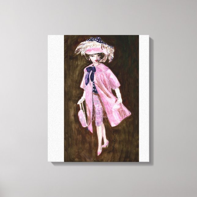 Toile Plumes, Mauvy Silk & Suede : Matisse Doll Mode (Recto)