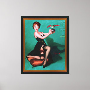 Toile Plumes rouillées par Gil Elvgren