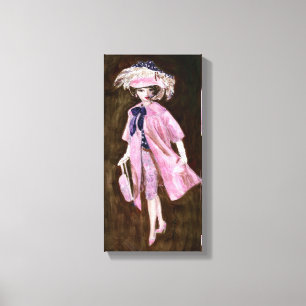 Toile Plumes, soie de Mauvy et suède : Mode de poupée 