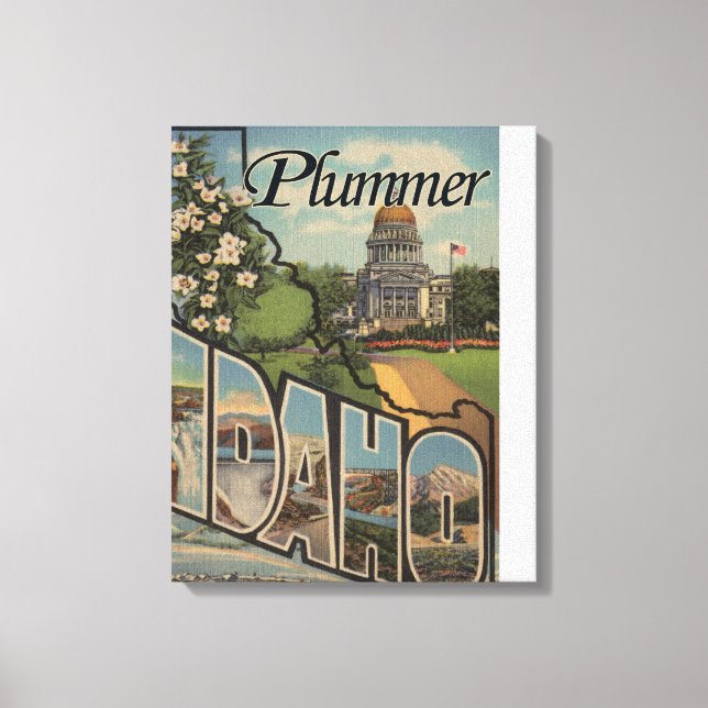 Toile Plummer, Idaho - Scènes de grandes lettres (Recto)