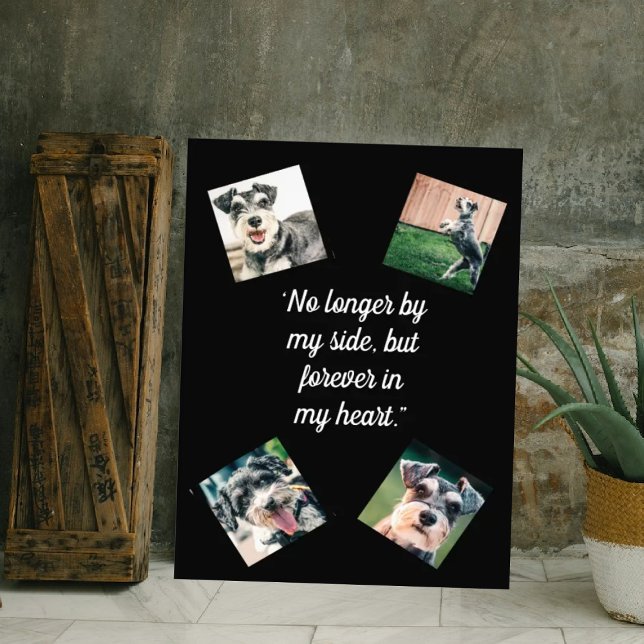 Toile Plus par mon Side chien photo mémorial sur le noir (Créateur téléchargé)