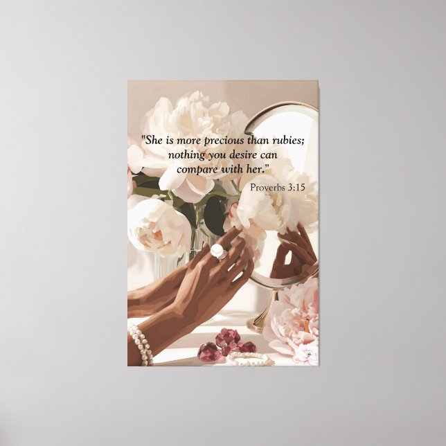 Toile « Plus précieux que les rubis » (Recto)