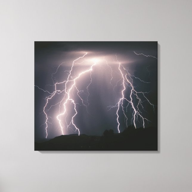 Toile Plusieurs éclairs de nuage à sol d'un t (Recto)